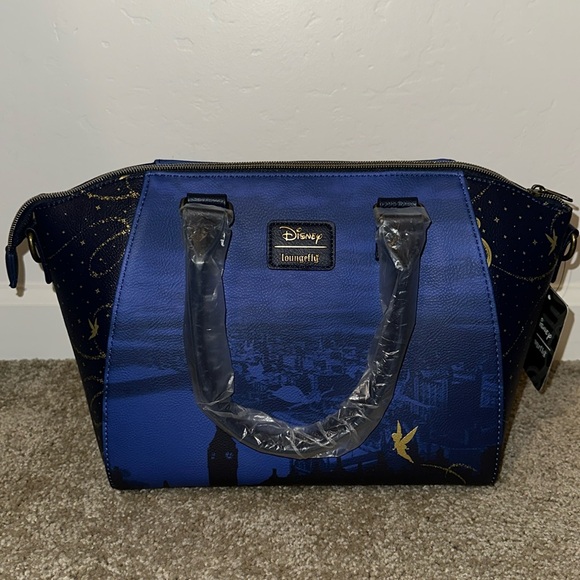 Loungefly Disney Peter Pan Night Sky Satchel Bag Crossbody Purse NWT - Picture 1 of 2